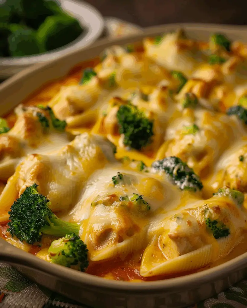 Cheesy Chicken & Broccoli Stuffed Shells