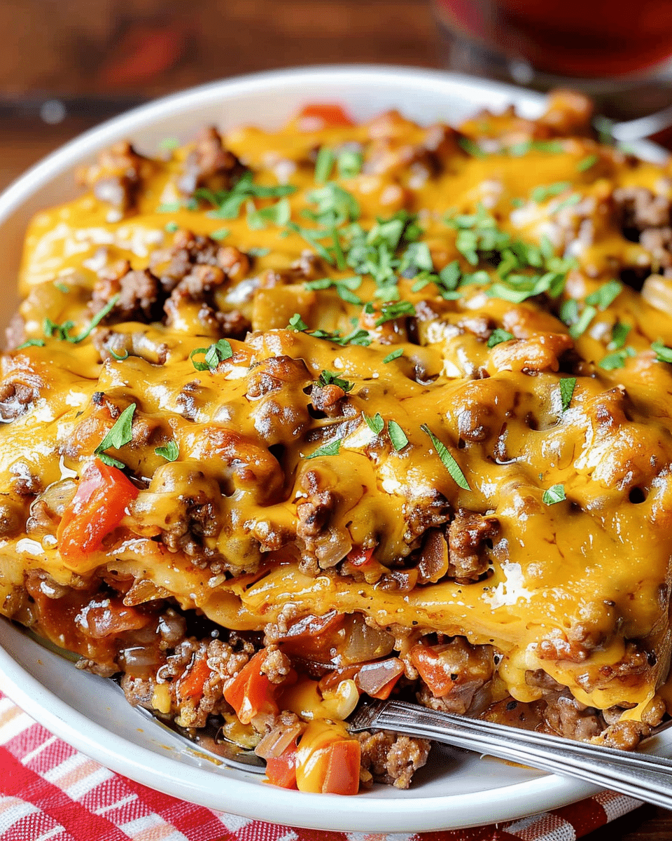 Keto Cheeseburger Casserole