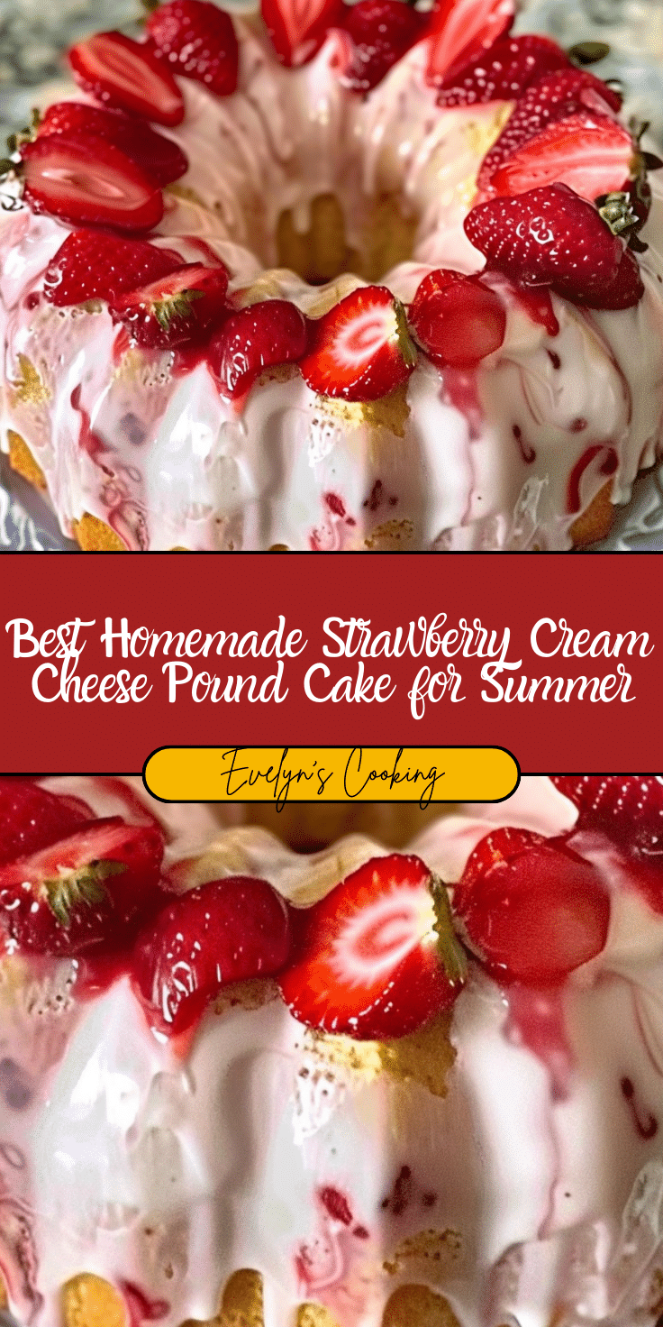 Homemade Strawberry Cream Cheese Pound Cake | Evelyn's Cooking