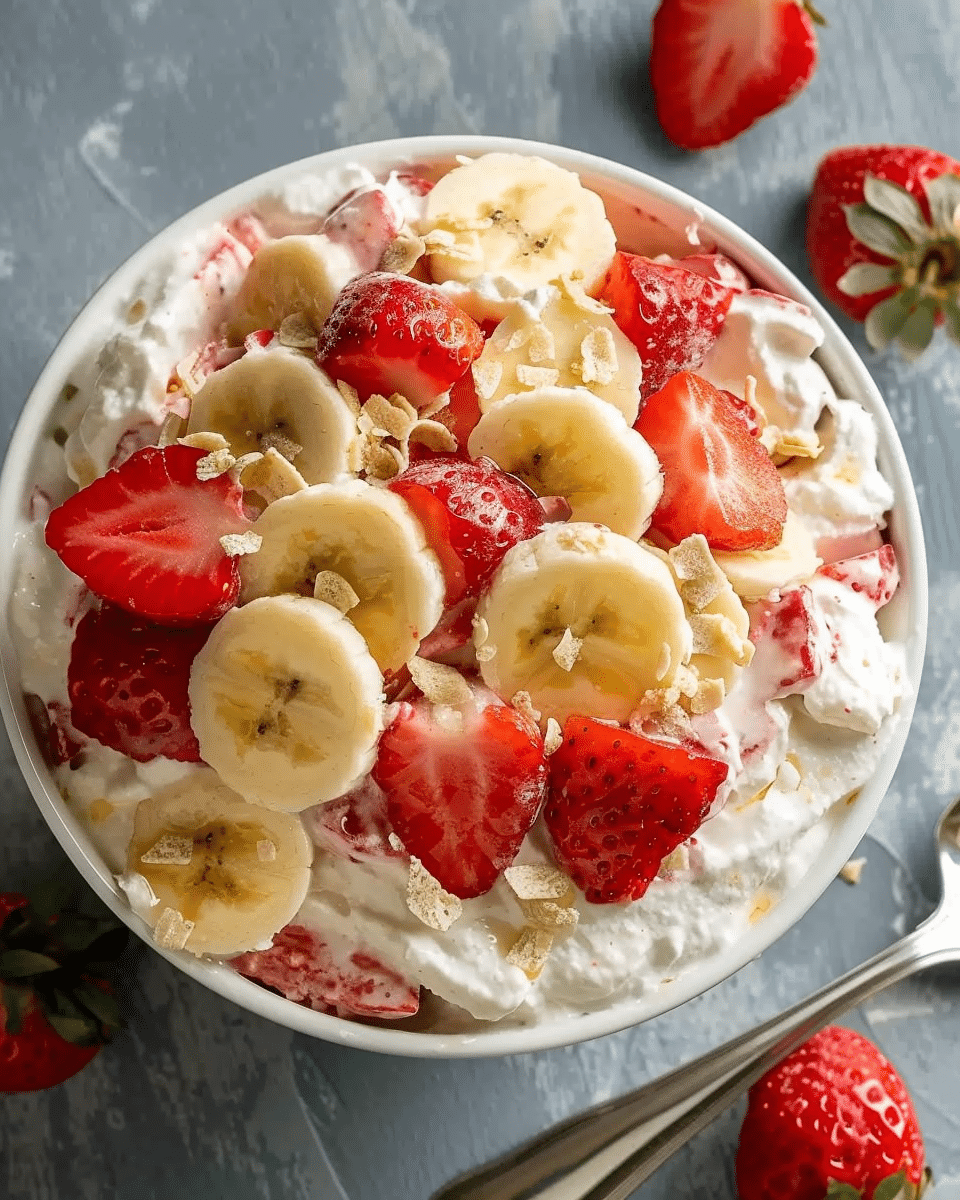 Strawberry Banana Cheesecake Salad