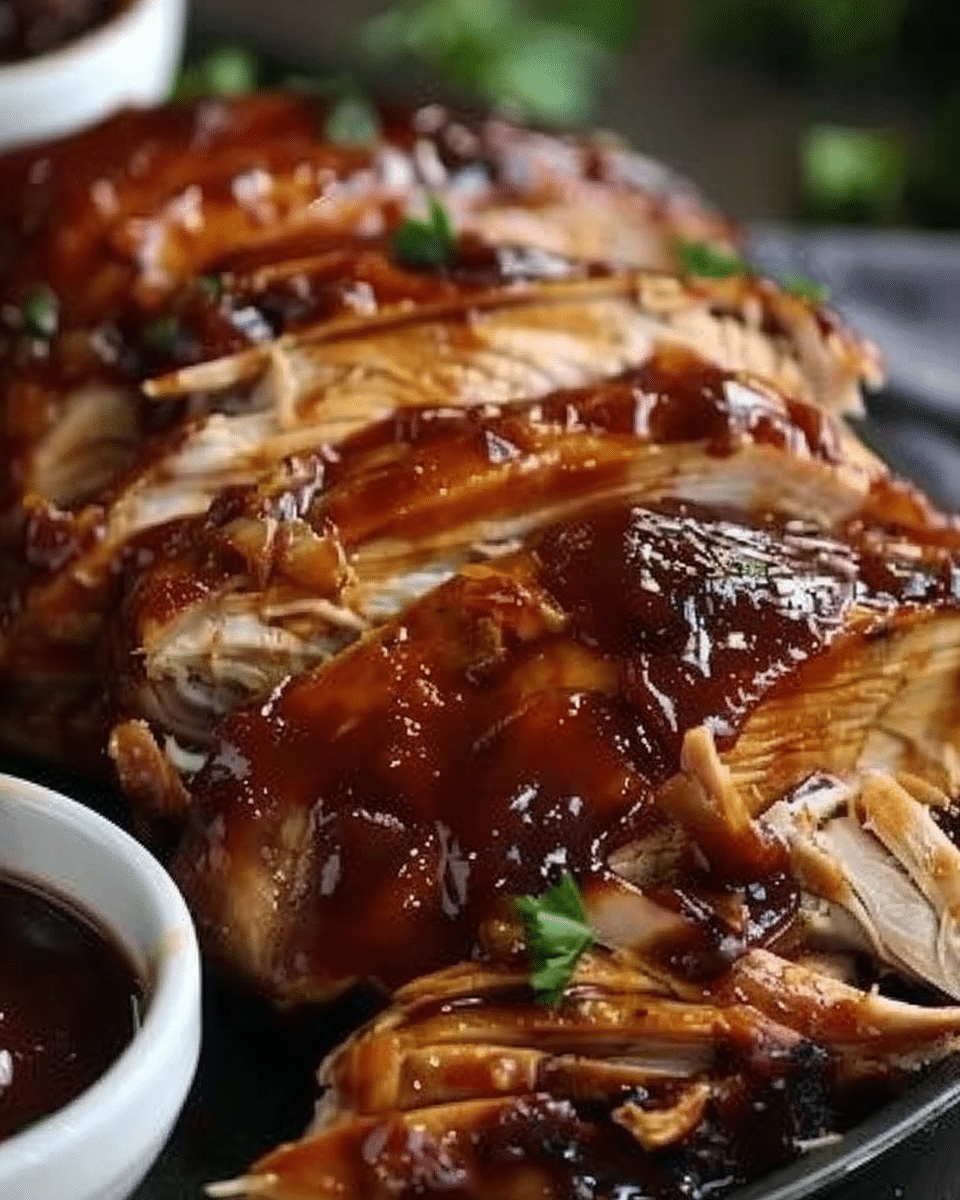 Zesty Slow Cooker Chicken Barbecue!!!