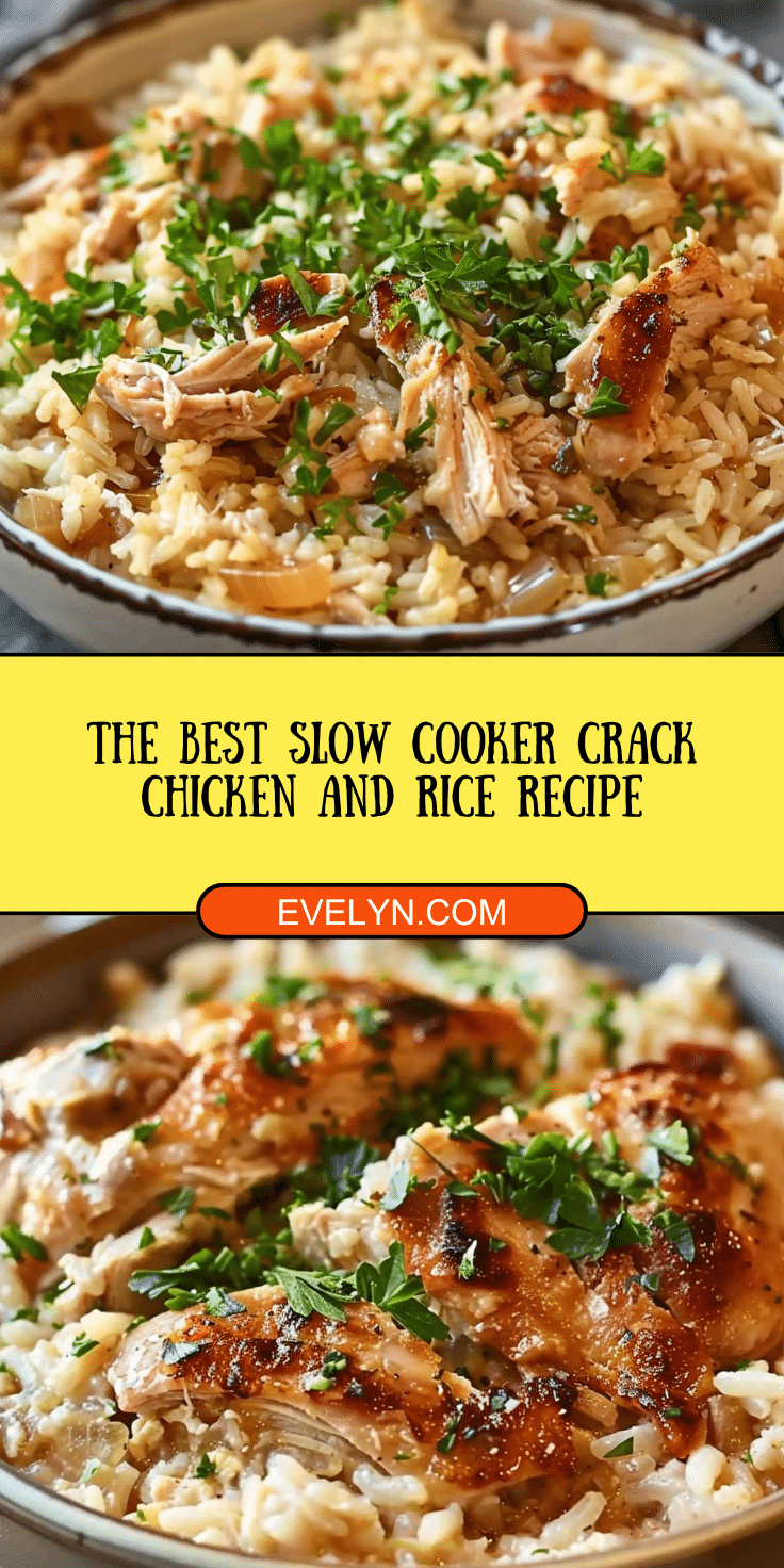 Slow Cooker Crack Chicken and Rice | Evelyn's Cooking