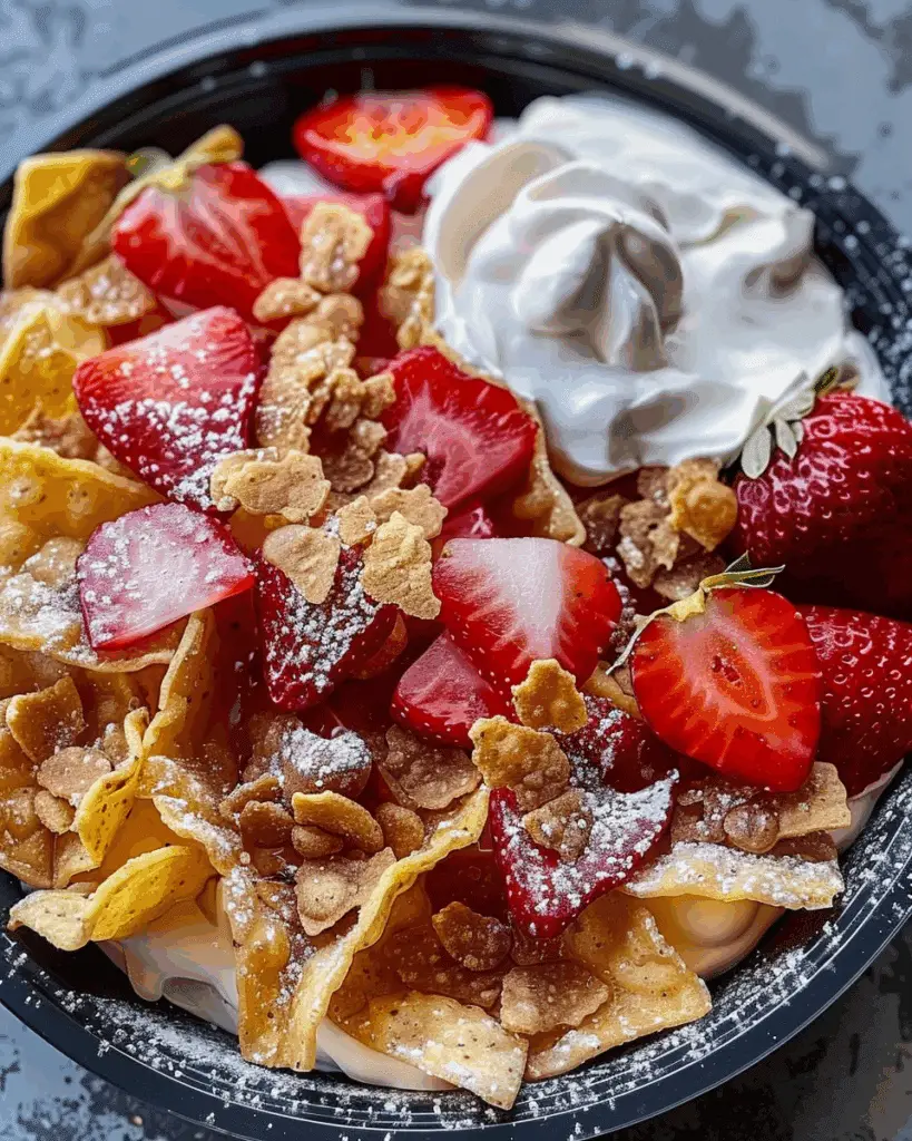 Strawberry Cheesecake Nachos