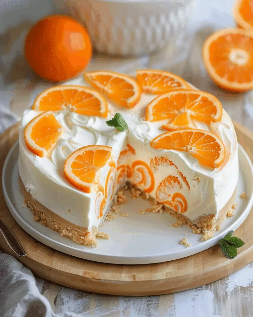 No-Bake Orange Creamsicle Cheesecake
