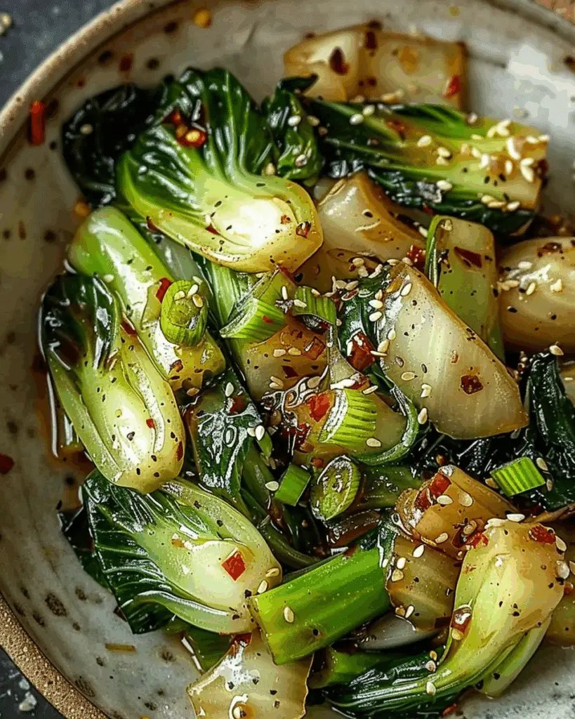Garlic Ginger Bok Choy Stir-Fry