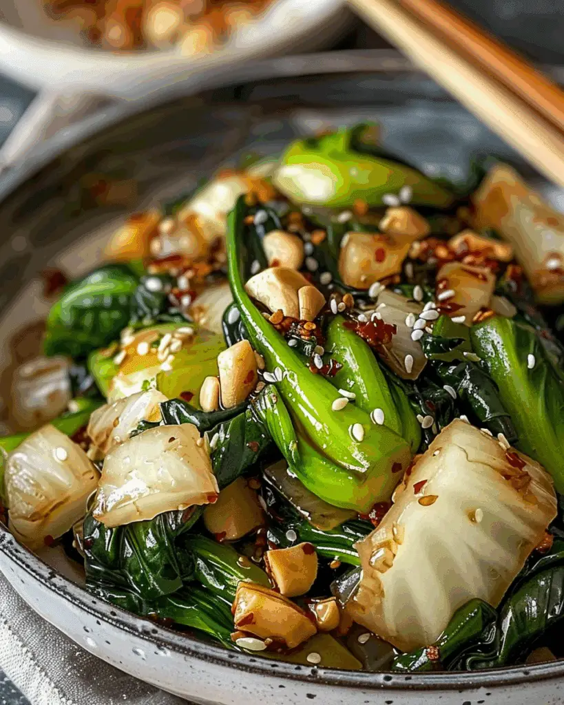 Garlic Ginger Bok Choy Stir-Fry
