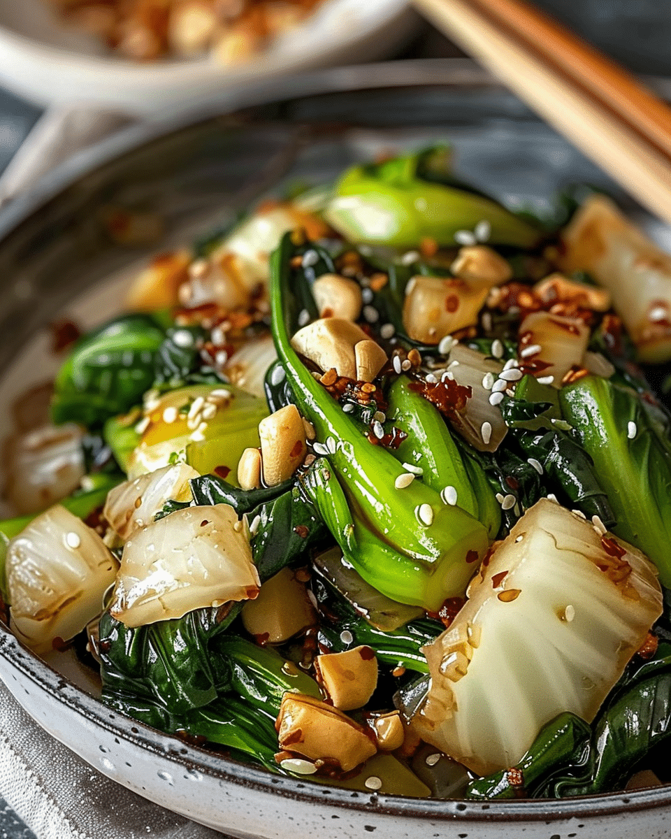 Garlic Ginger Bok Choy Stir-Fry