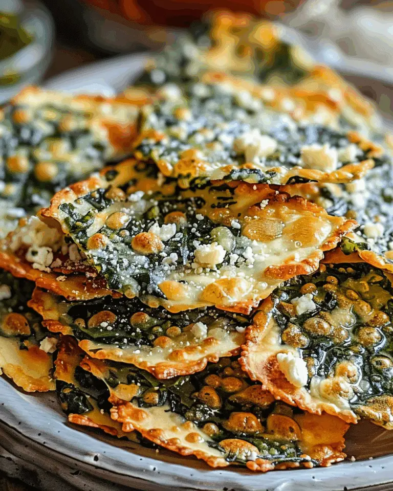 Mediterranean Spinach and Feta Cheese Crisps