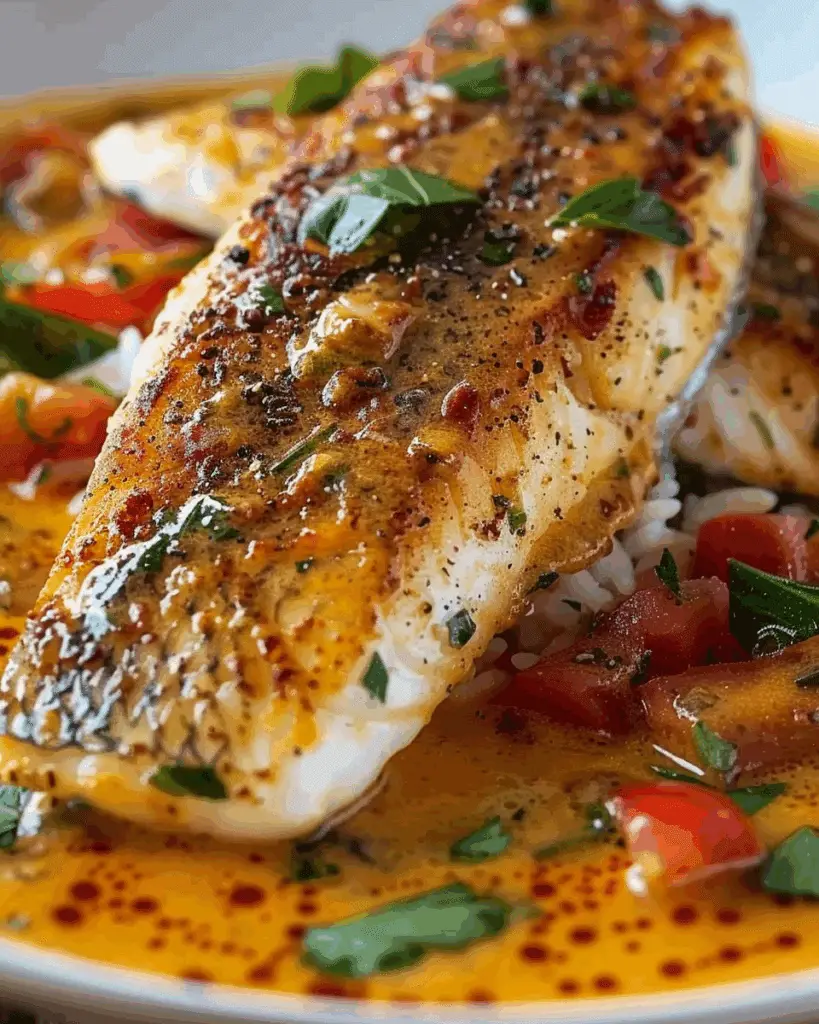 Red Snapper with Creamy Creole Sauce