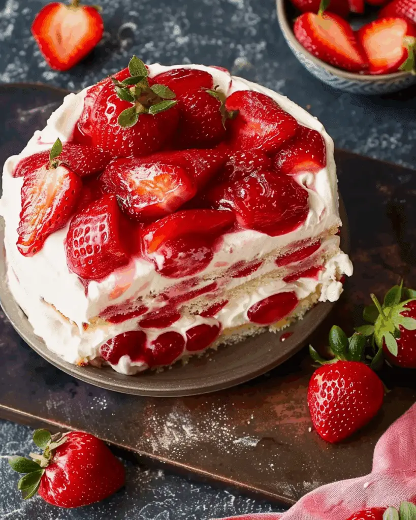 Strawberry Shortcake No-Bake Icebox Cake