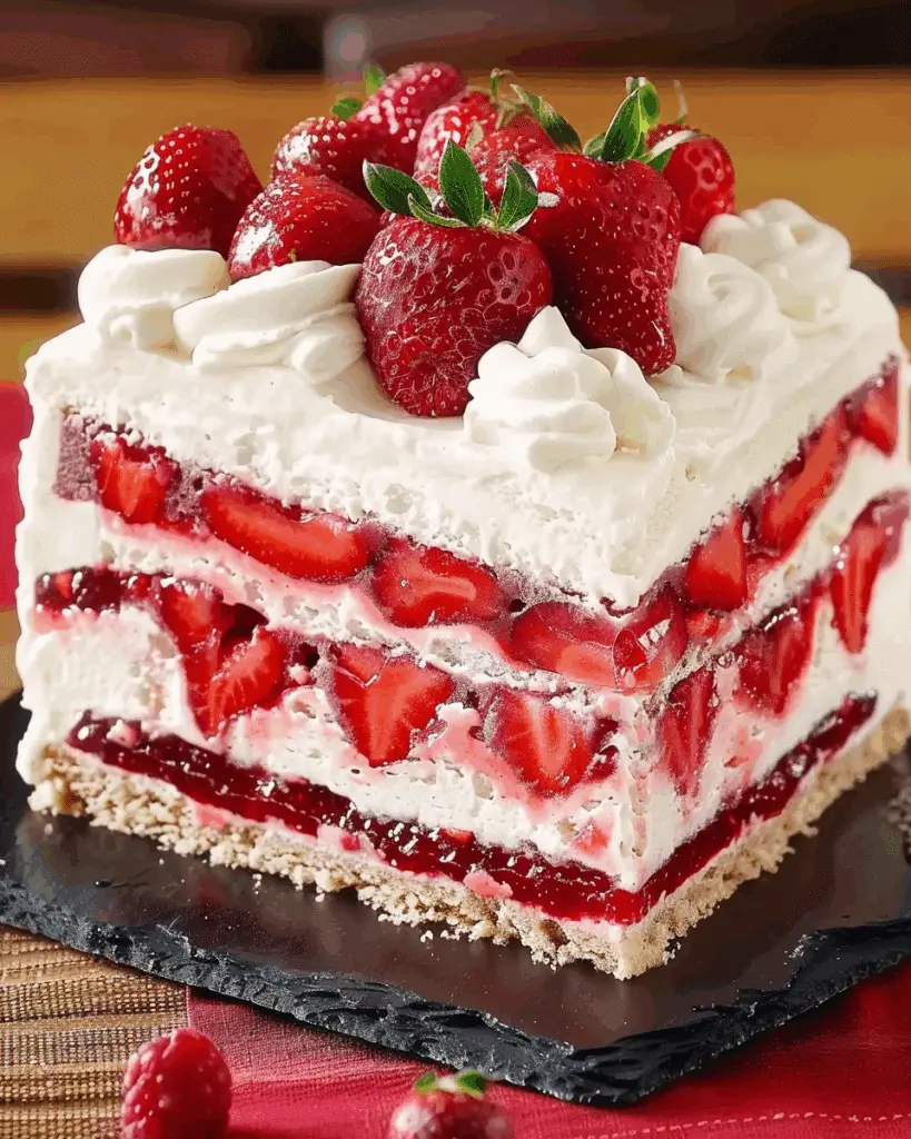 Strawberry Shortcake No-Bake Icebox Cake