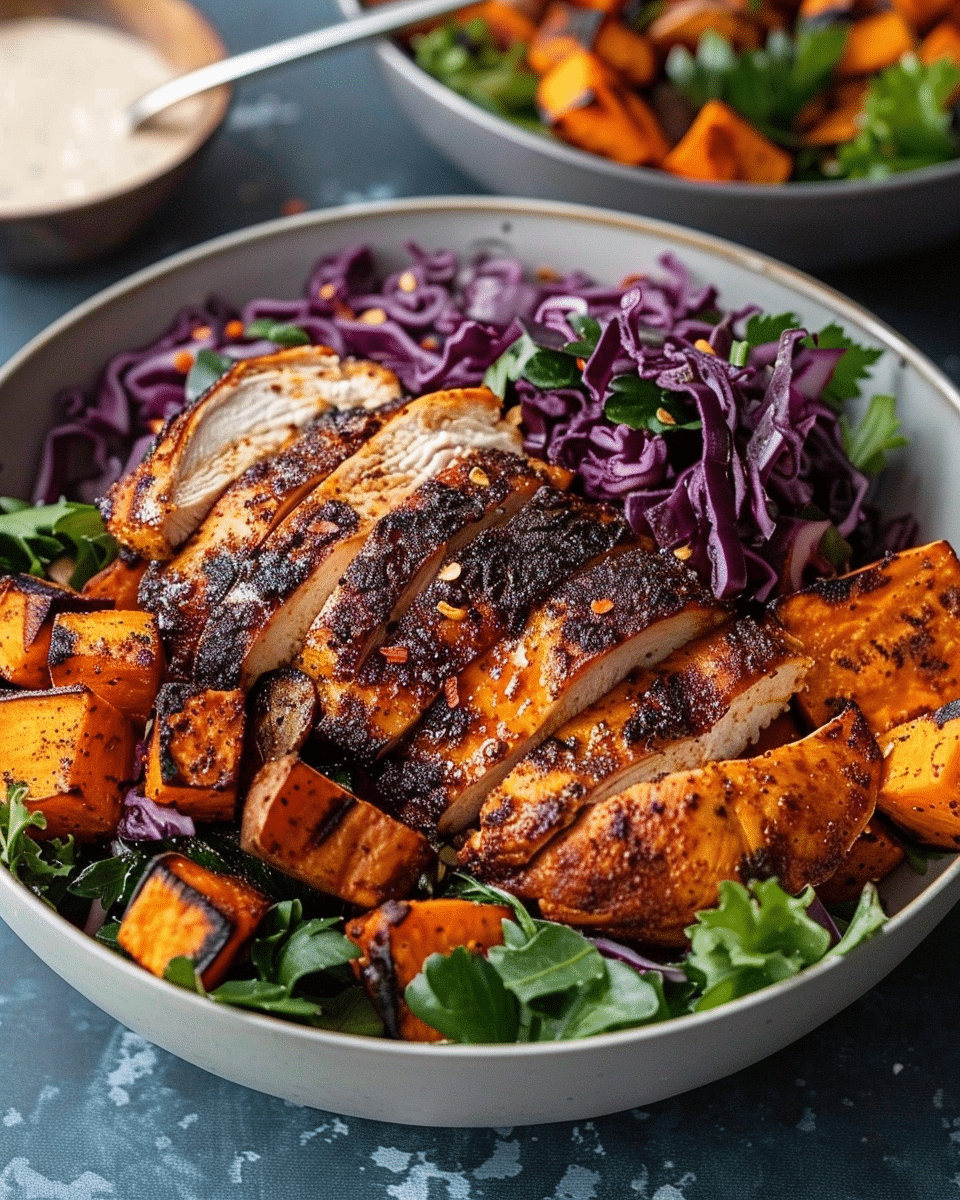 Blackened Chicken and Sweet Potato Bowls