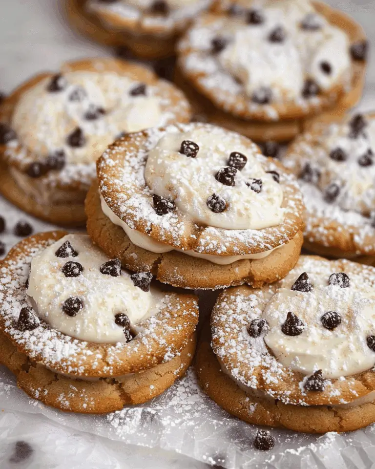 Cannoli Cookies with Ricotta Cream Filling