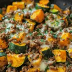 Ground Beef Zucchini Sweet Potato Skillet