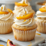 Honey Peach Cream Cheese Cupcakes
