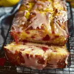 Lemon Rhubarb Loaf with Glaze