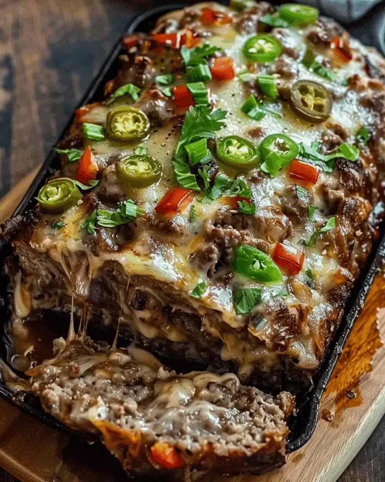 Classic Philly Cheesesteak Meatloaf
