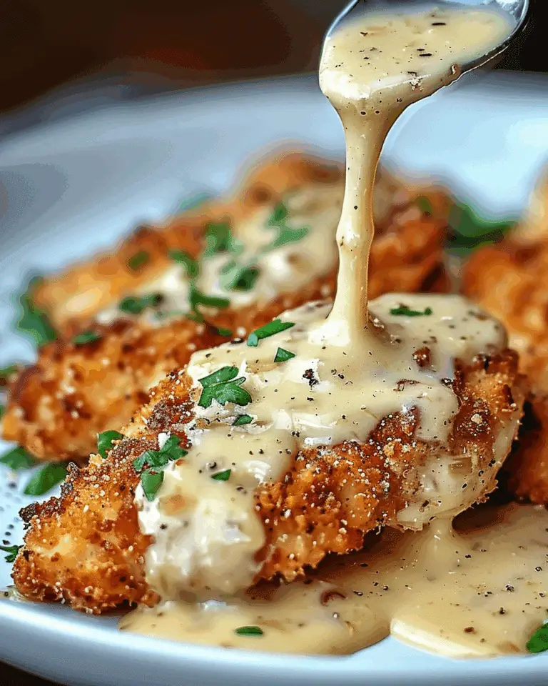 Crispy Parmesan Chicken with a Rich Garlic Sauce