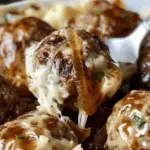 Crock Pot French Onion Meatballs