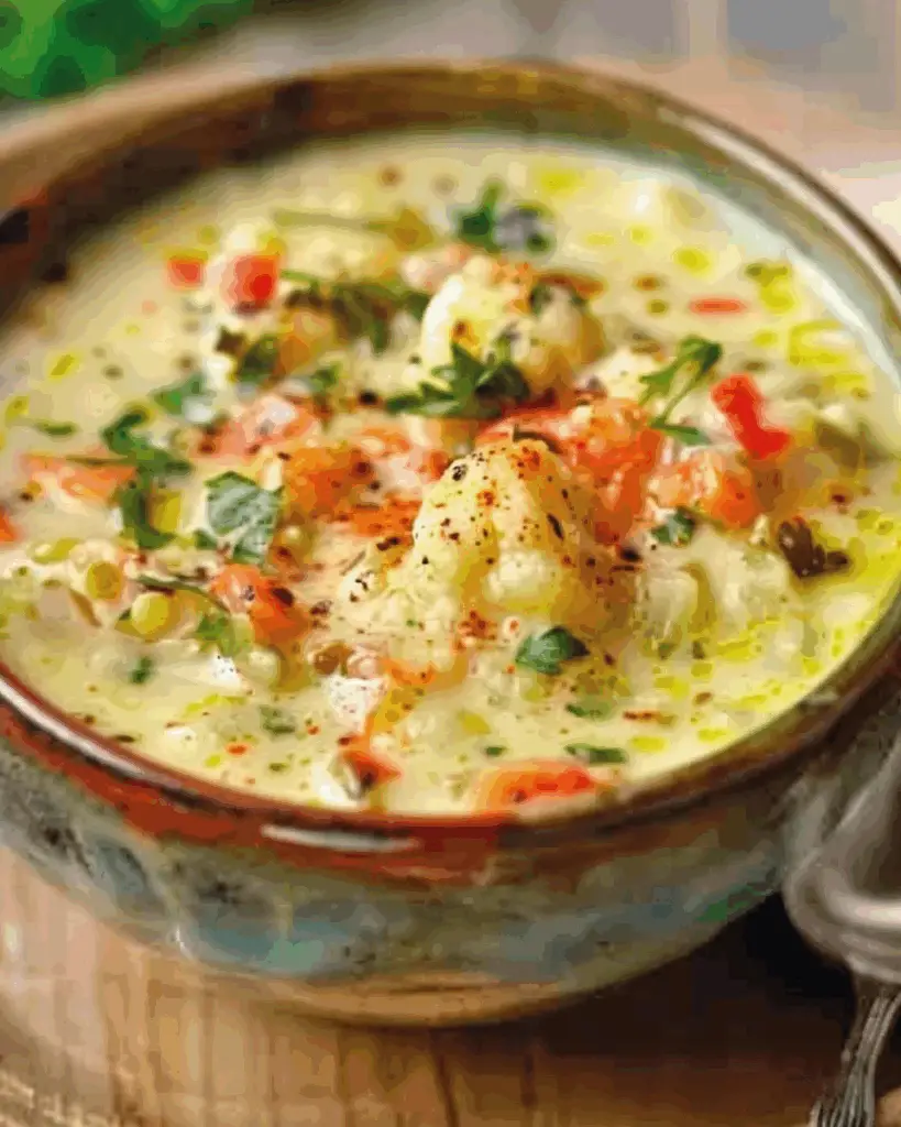 Mediterranean-Style Cauliflower Soup Recipe