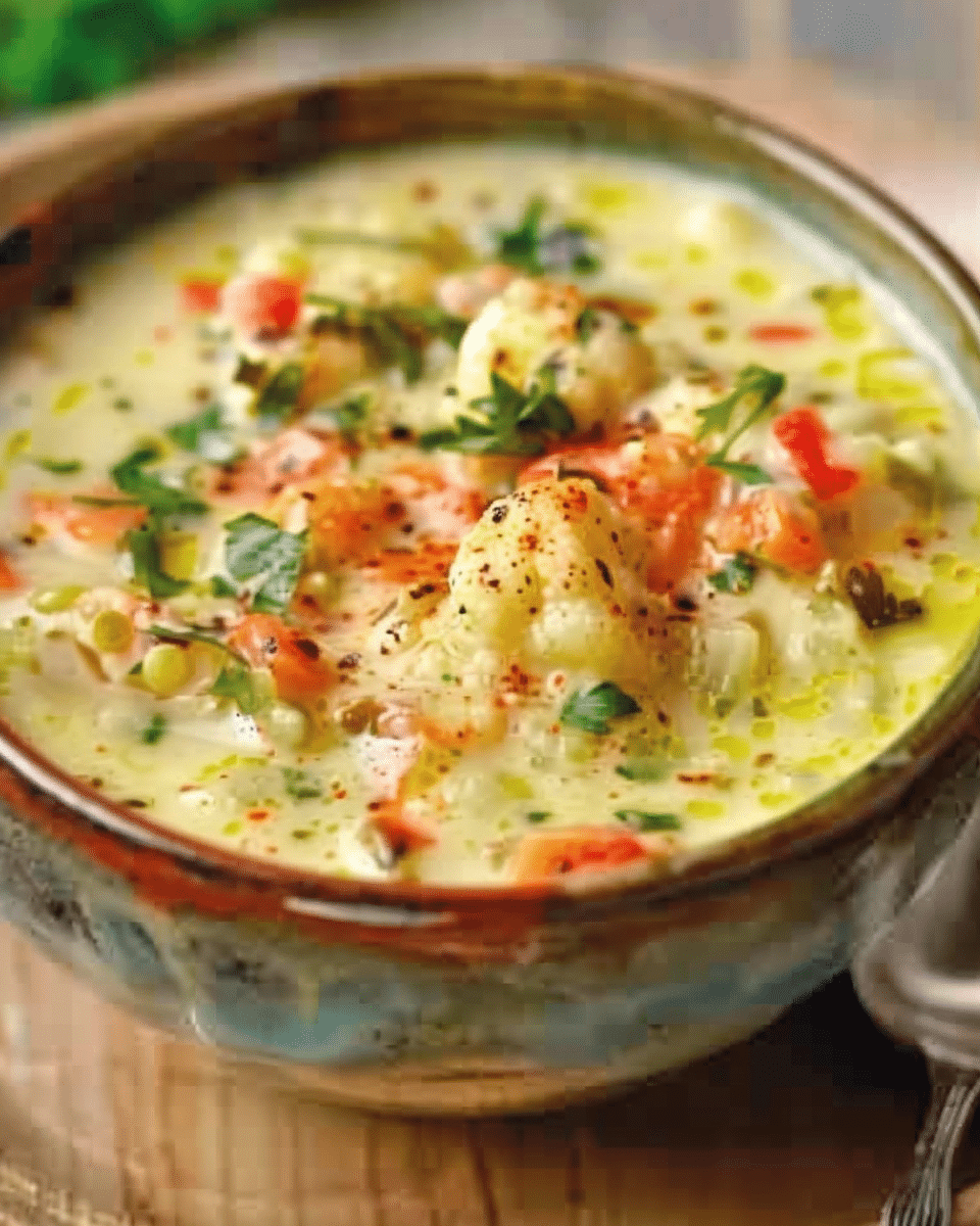 Mediterranean-Style Cauliflower Soup Recipe