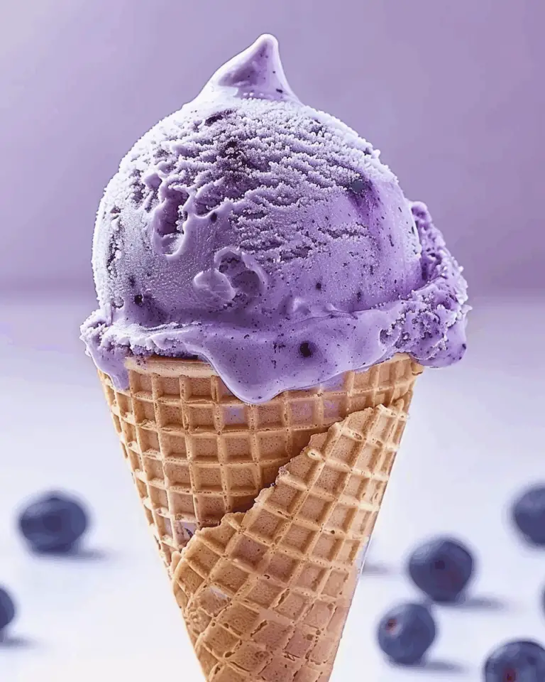 No Churn Blueberry Ice Cream