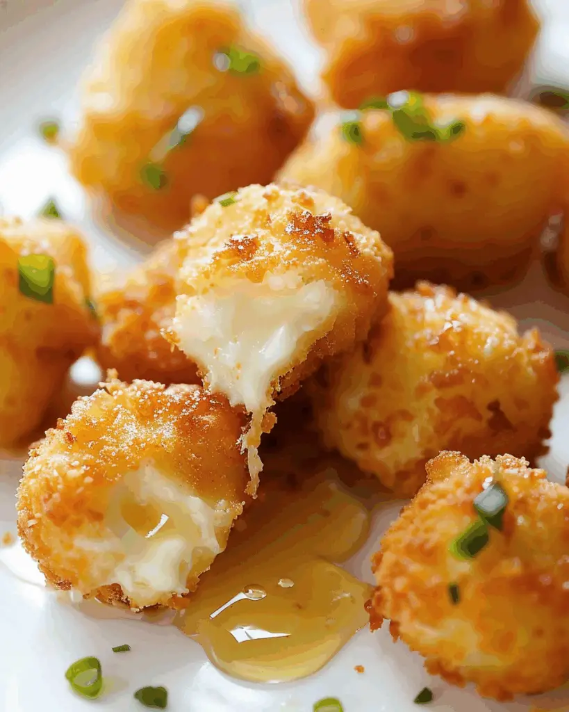 Crispy Goat Cheese Poppers with Honey