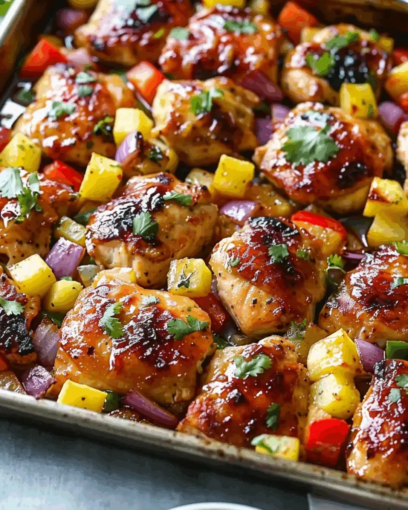 Hawaiian Chicken Sheet Pan