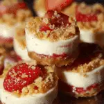 Mini Strawberry Crunch Cheesecake Bites