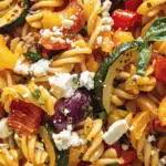 Roasted Veggie Pasta with Feta