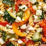 Roasted Veggie Pasta with Feta