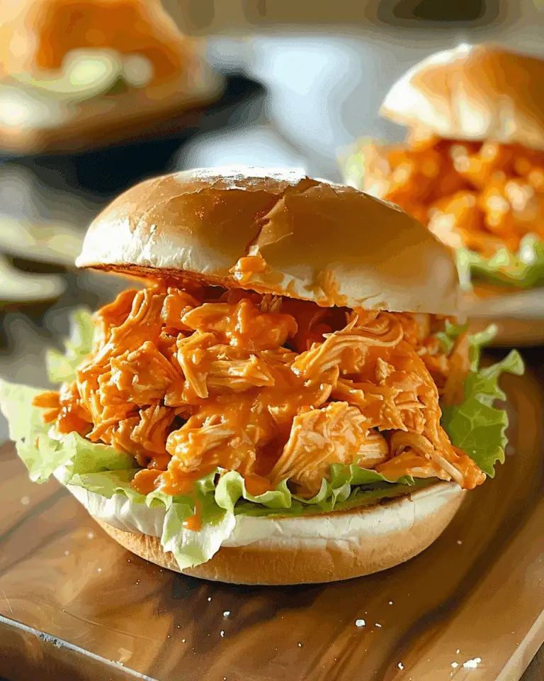 Slow Cooker Buffalo Chicken Sandwiches