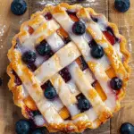 Easy Blueberry Peach Tart with Vanilla Glaze