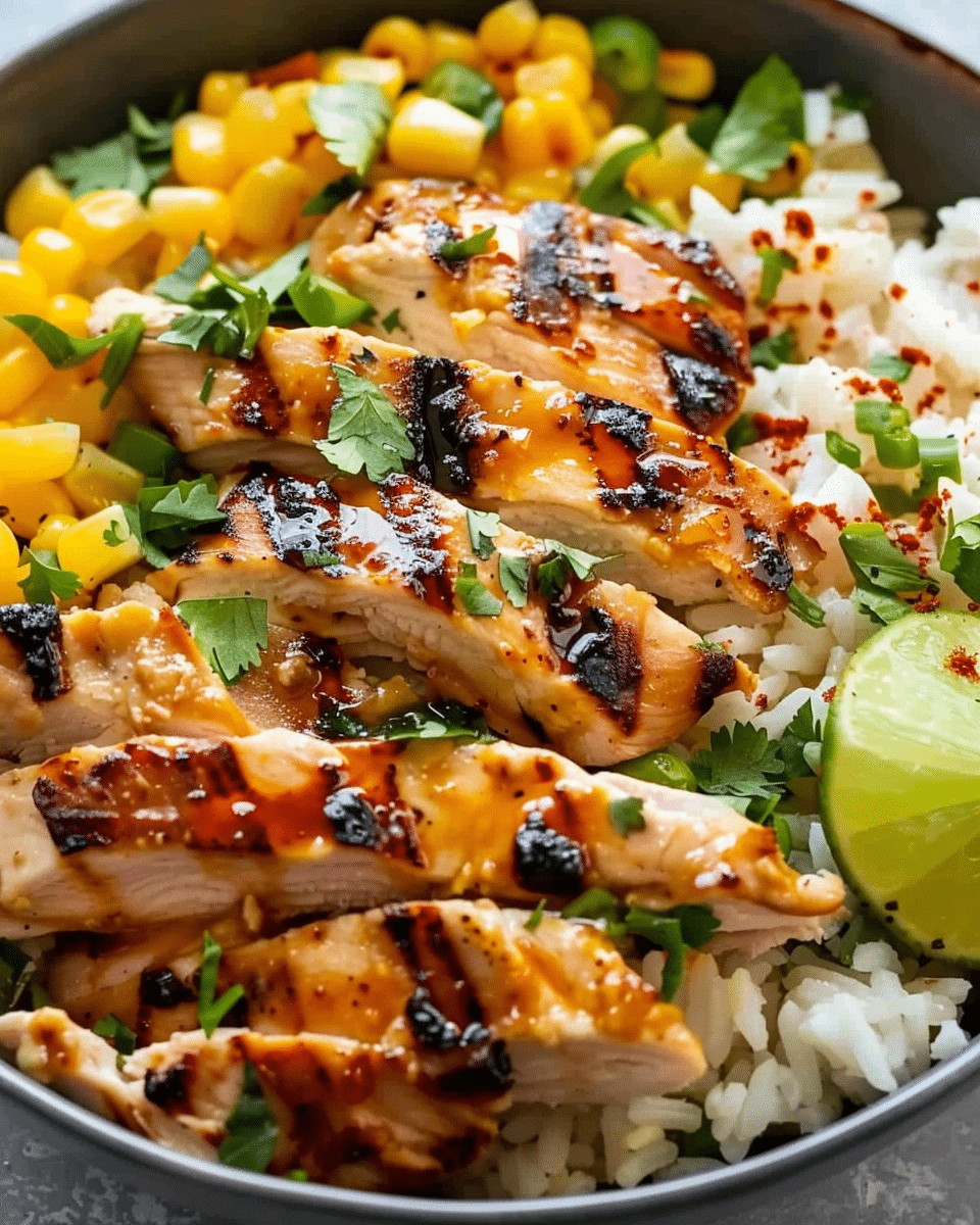 Street Corn Chicken Rice Bowl