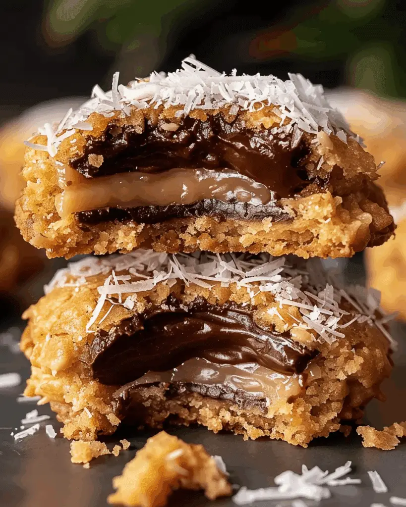 Stuffed Samoa Cookies