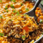 Cheesy Hamburger Rice Casserole