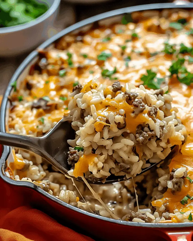 Cheesy Hamburger Rice Casserole