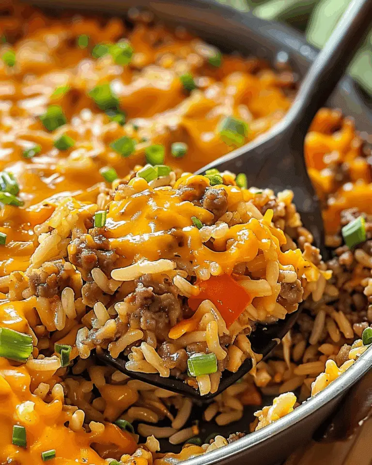 Cheesy Hamburger Rice Casserole