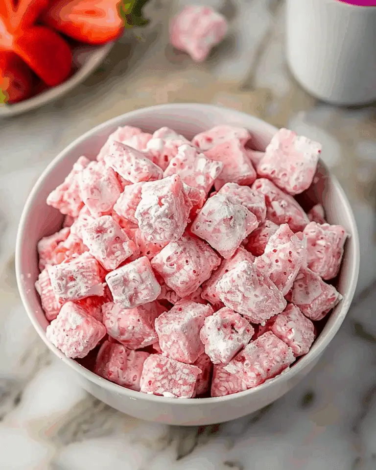 Easy Strawberry Shortcake Puppy Chow