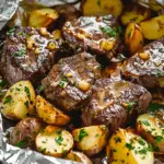 Garlic Steak & Potato Foil Packets