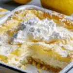 4-Ingredient Lemon Cream Cheese Dump Cake – Bright, Creamy, and Dangerously Easy