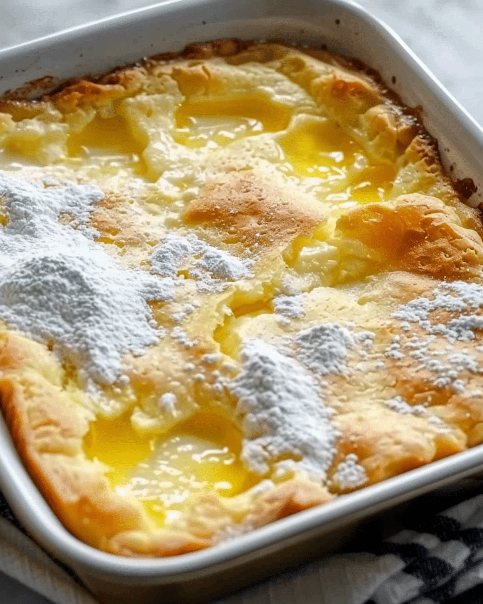 4-Ingredient Lemon Cream Cheese Dump Cake – Bright, Creamy, and Dangerously Easy