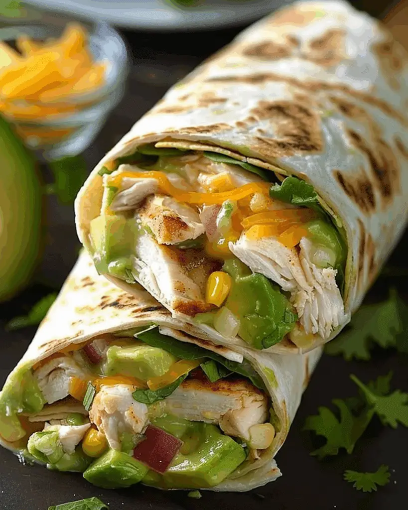 Chicken Avocado Ranch Burritos