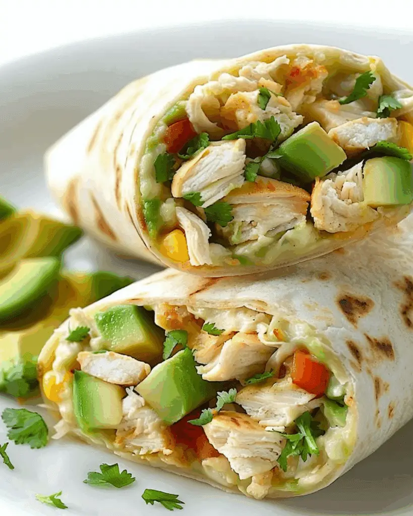Chicken Avocado Ranch Burritos