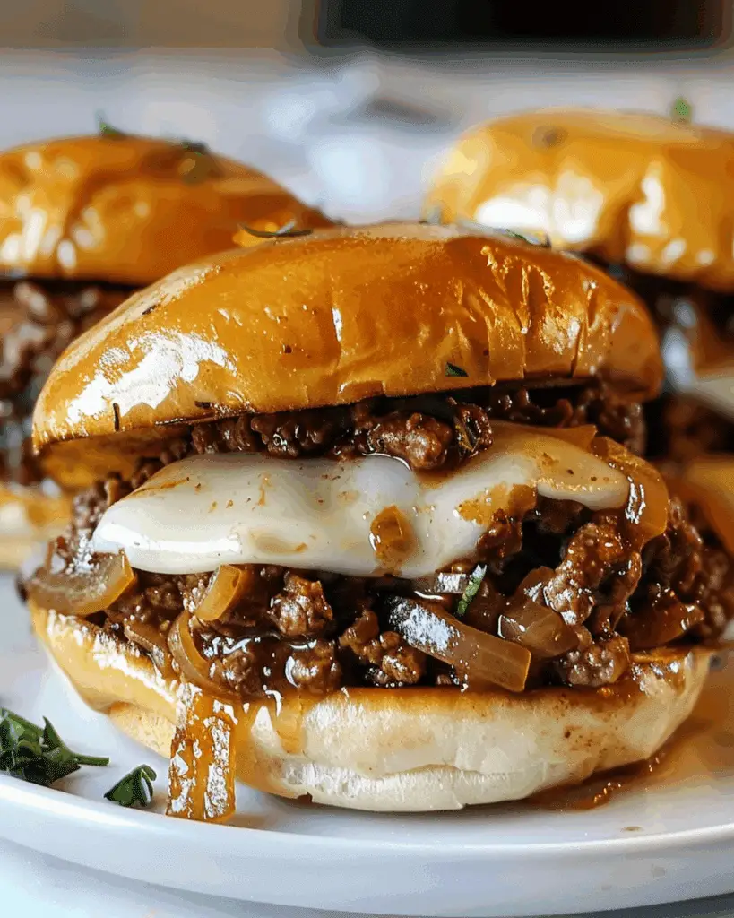 Irresistible French Onion Beef Sloppy Joes