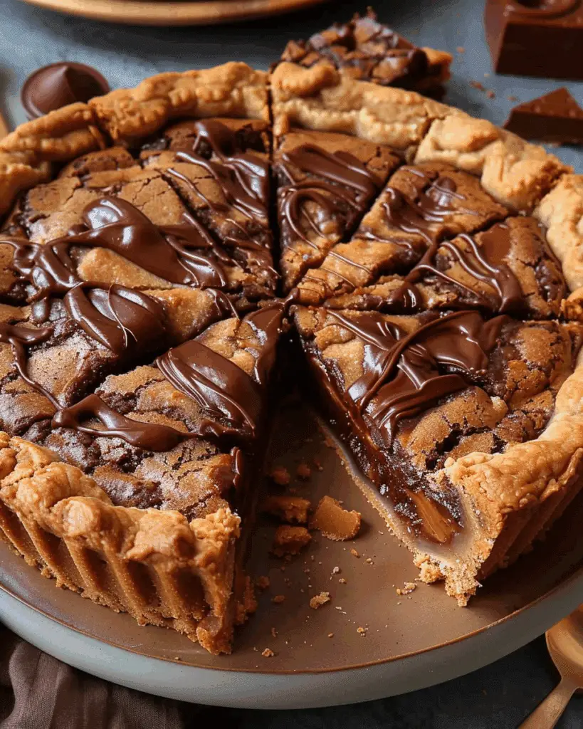 Nutella-Stuffed Cookie Pie