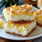 Pineapple Coconut Cheesecake Bars
