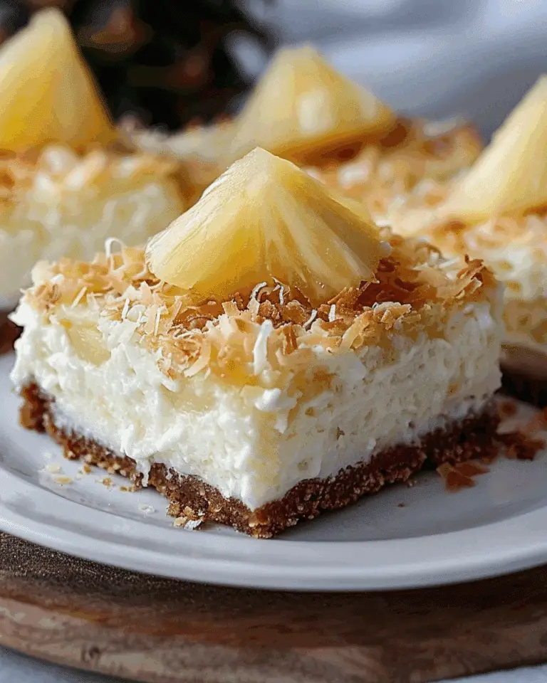 Pineapple Coconut Cheesecake Bars