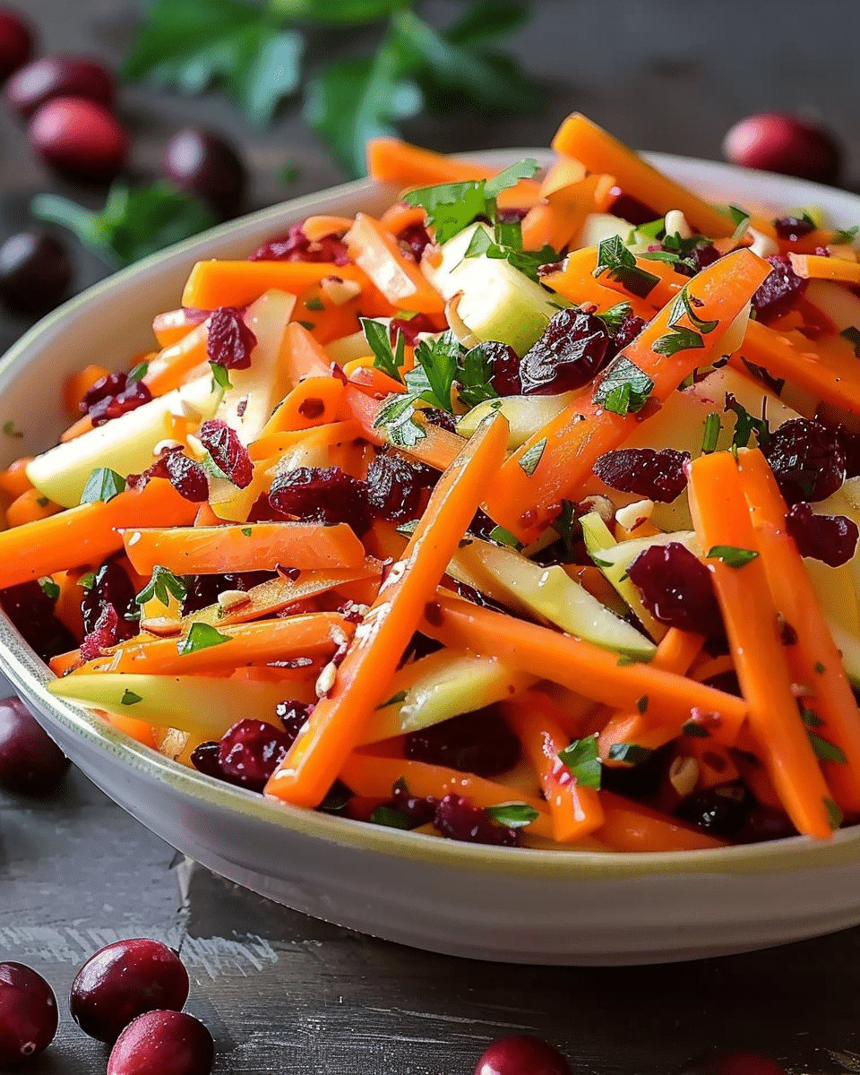 Refreshing Apple Cranberry Carrot Salad