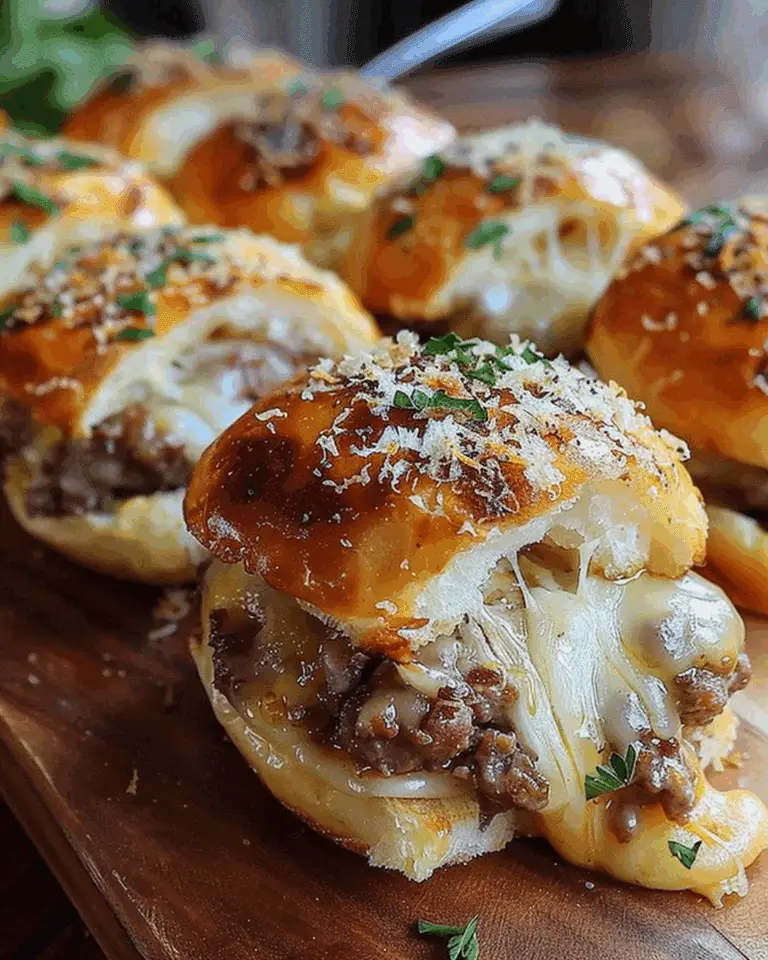 Garlic Parmesan Cheeseburger Bombs